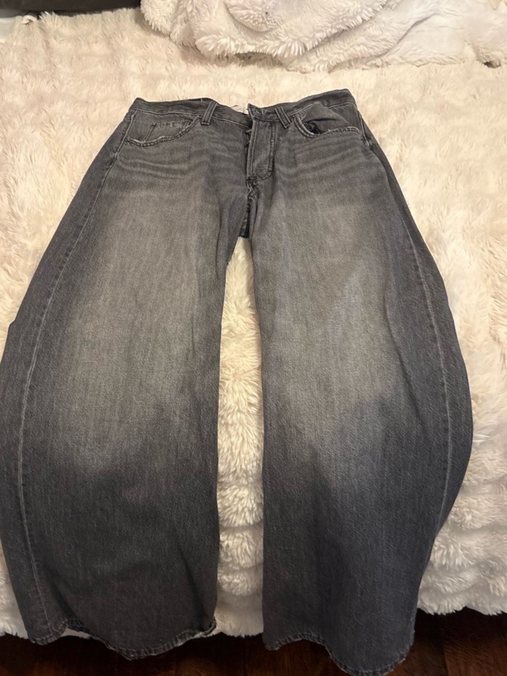 Universal Thread Wide Leg Flare Jeans - Gray Wash